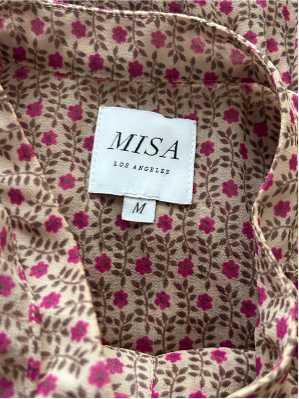 MISA Los Angeles Julez Floral Chiffon Tiered Ruffle Maxi Dress Medium - Picture 8 of 11